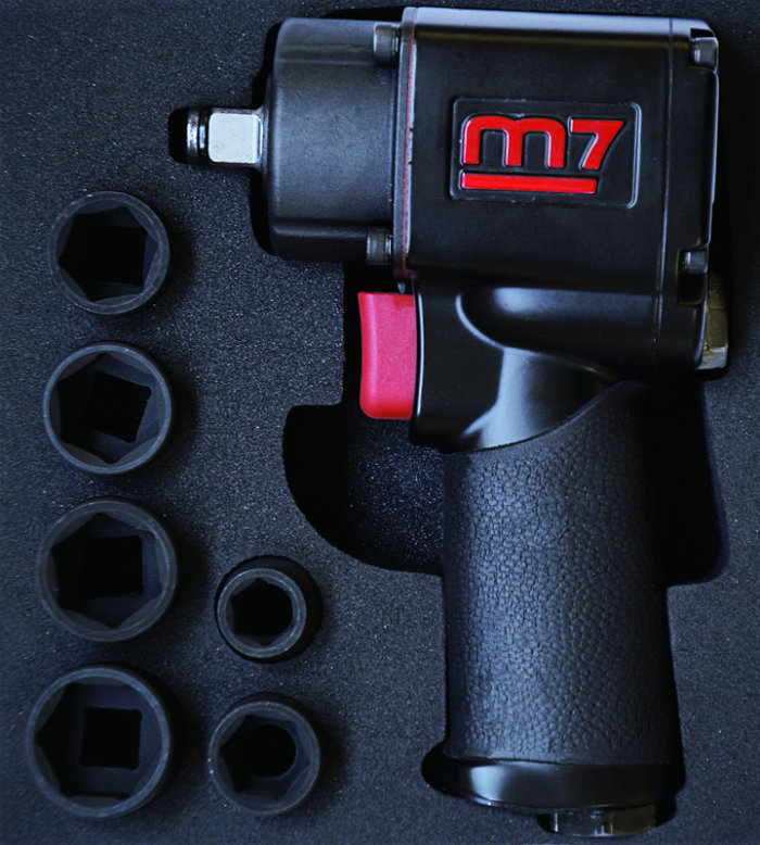 Mighty Seven NC-4611Q Mighty Quiet 1//2/" Mini Impact Wrench